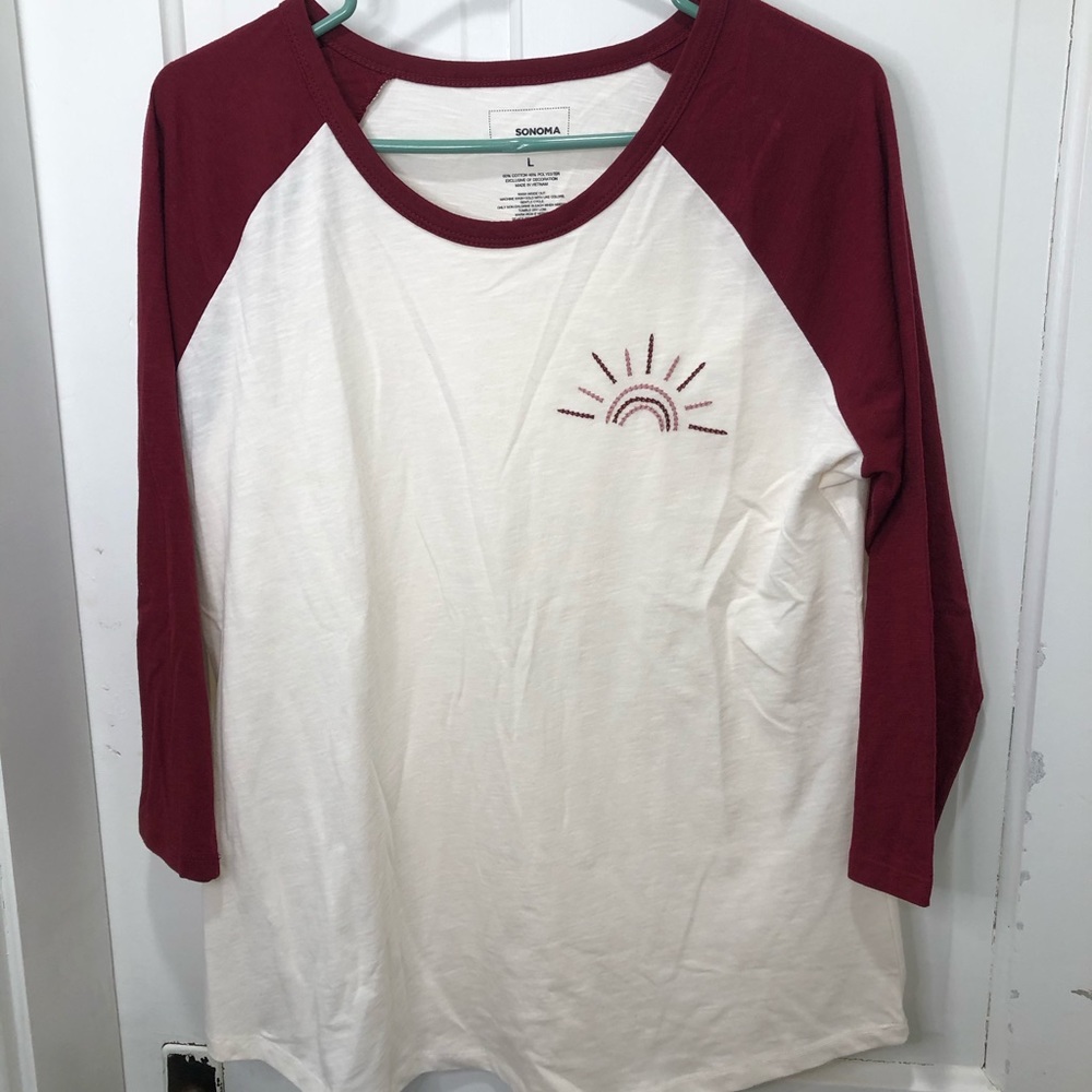 Baseball T with embroidered son
